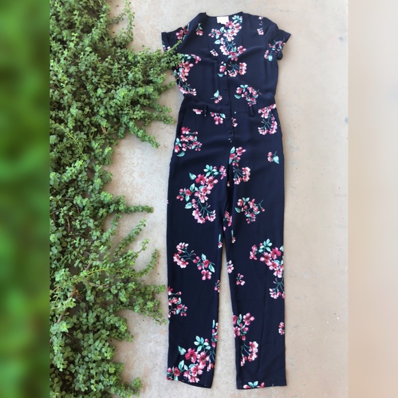 silk floral jumpsuit